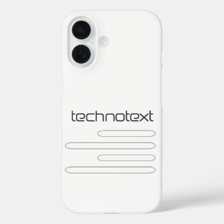 Technotext Techno Text Logo iPhone 16ケース