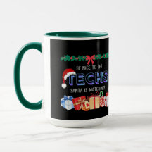 Techs Santaが見ている