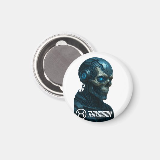 TECHVOLUTION - CYBORGスカル マグネット (正面/裏面)