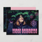 Techy Pink Meryクリスマスカード シーズンカード (正面/裏面)