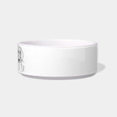 Teckel Minimalist Line Art personalized bowl ボウル (右)
