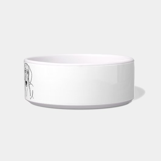 Teckel Minimalist Line Art personalized bowl ボウル (右)