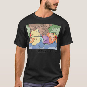 Tectonicsの世界地図(ビッグワンプレート)に対応 Tシャツ
