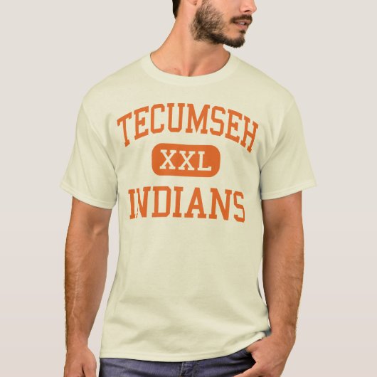 Tecumseh -インディアン-高Tecumsehミシガン州 Tシャツ (正面)