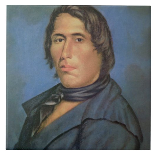 Tecumseh (1768-1813年) (キャンバスの油) タイル (正面)