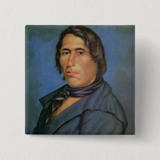 Tecumseh (1768-1813年) (キャンバスの油) 缶バッジ (正面)