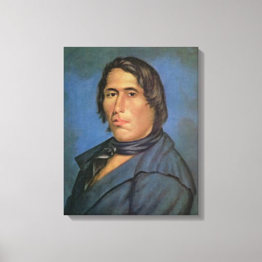 Tecumseh (1768-1813) (キャンバス上の油) キャンバスプリント (正面)