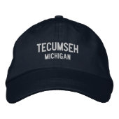 Tecumseh Michigan Embroidered Baseball Hat 刺繍入りキャップ (正面)