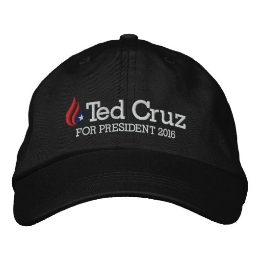 Ted Cruz 大統領 2016 刺繍入りキャップ (正面)