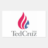 Ted Cruz 2016ロゴ 長方形シール (正面)