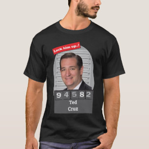 TED CRUZ 🤣 Mugshotノベルティおもしろいおもしろいロックアップ Tシャツ