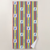 Ted Lasso | AFC Richmond Logo Stripe Pattern ビーチタオル (正面)