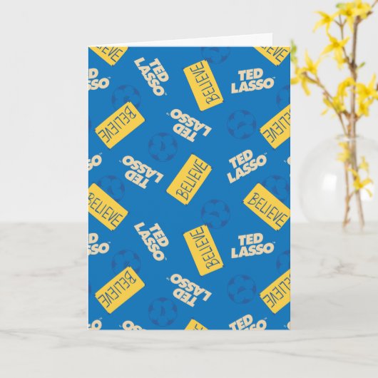 Ted Lasso | Believe Sign and Ball Toss Pattern カード (黄色い花)