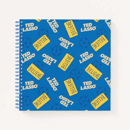 Ted Lasso | Believe Sign and Ball Toss Pattern ノートブック (正面)