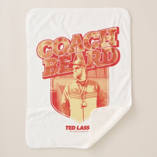 Ted Lasso | Coach Beard Badge シェルパブランケット (正面)