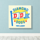 Ted Lasso | Diamond Dogs Pennant Graphic キャンバスプリント (インサイチュ (ウッドフロア))
