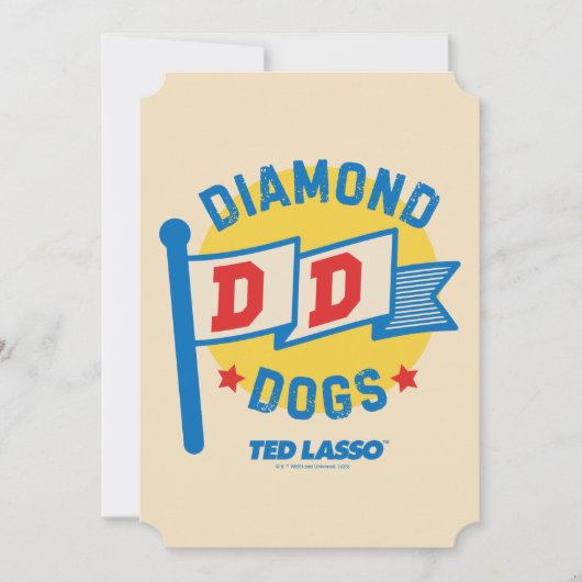 Ted Lasso | Diamond Dogs Pennant Graphic ノートカード (正面)