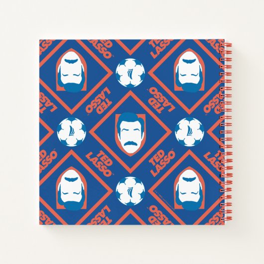 Ted Lasso | Face and Ball Diamond Pattern ノートブック (裏面)