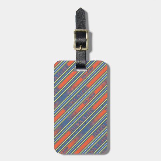 Ted Lasso | Fútbol is Life Stripe Pattern ラゲッジタグ (正面縦)
