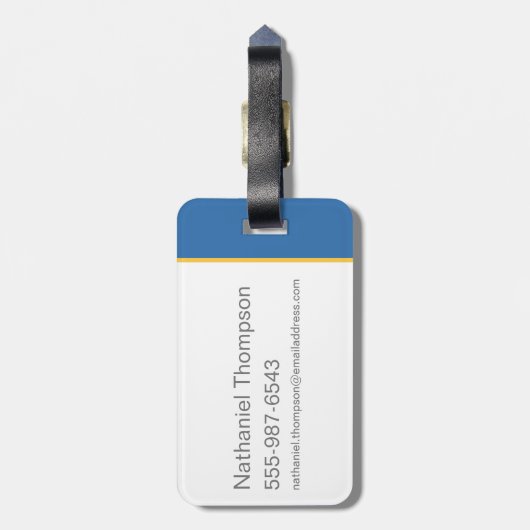 Ted Lasso | Fútbol is Life Stripe Pattern ラゲッジタグ (裏面縦)