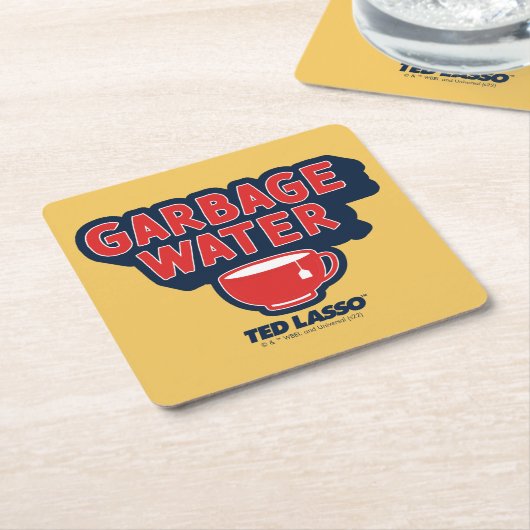 Ted Lasso | Garbage Water Tea Graphic スクエアペーパーコースター (アングル)