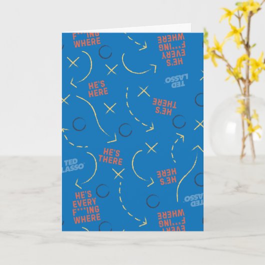 Ted Lasso | He's Here He's There Playbook Pattern カード (黄色い花)