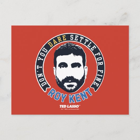 Ted Lasso | Roy Kent Don't You Dare Settle ポストカード (正面)