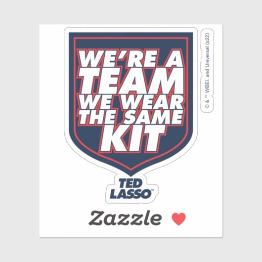 Ted Lasso | We're A Team Typography Graphic シール (シート)