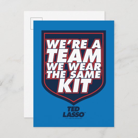 Ted Lasso | We're A Team Typography Graphic ポストカード (正面/裏面)