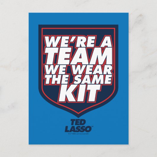Ted Lasso | We're A Team Typography Graphic ポストカード (正面)