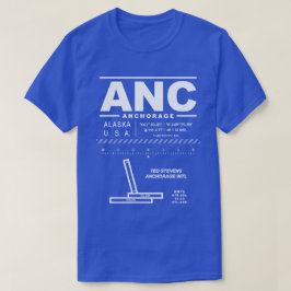 Ted Stevens Anchorage Intl空港ANC Tシャツ