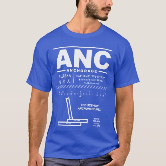 Ted Stevens Anchorage Intl空港ANC Tシャツ (正面)