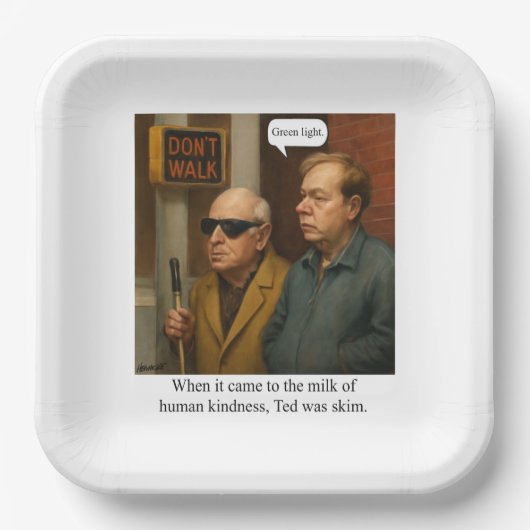 Ted was skim. T-Shirt ペーパープレート (正面)