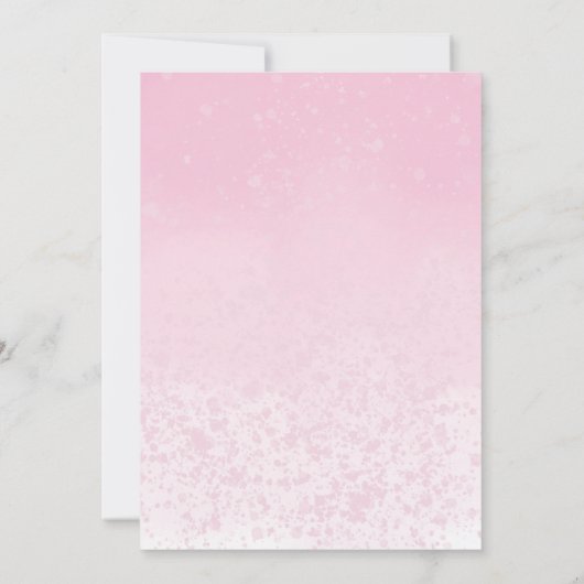 Teddyクマは明らかにピンクの女の子の赤ちゃんシャワーを待つことができる 招待状 (裏面)