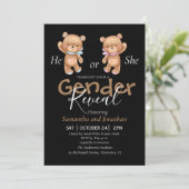 teddyテーマジェンダー公開招待状 案内状 (スタンド正面)