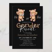 teddyテーマジェンダー公開招待状 案内状 (正面/裏面)