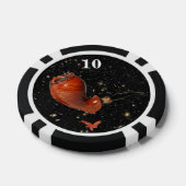 Teddyトランプのポーカーチップブラック宇宙（両面） Rev-1 ポーカーチップ (シングル)