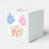 Teddyベアーズベビー性別リビールパーティーの好意ボックス フェイバーボックス (裏面サイド)