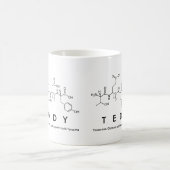 Teddyペプチド名mag コーヒーマグカップ (中央)