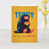 Teddyヴィンテージグラフィック カード (黄色い花)