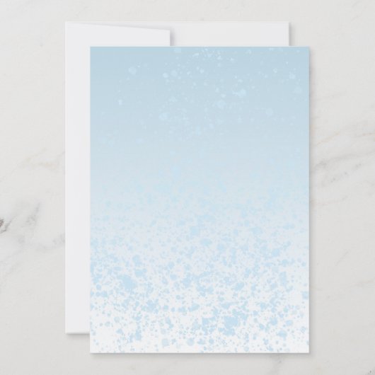 Teddy Bearが青い少年の赤ちゃんシャワーを心待ちにできる 招待状 (裏面)