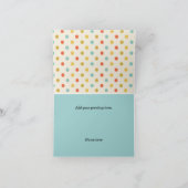 Teddy Bearと水玉模様ありがとうノートカード サンキューカード (内部)