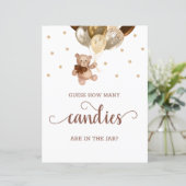 Teddy Bearはキャンディーの数が赤ちゃんシャワーにサインを推測 (スタンド正面)