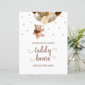 Teddy Bearはキャンディーの数が赤ちゃんシャワーにサインを推測 (スタンド正面)