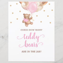 Teddy Bearはキャンディーの数が赤ちゃんシャワーにサインを推測