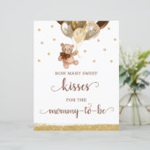 Teddy Bearは何人のキスが赤ちゃんシャワーに署名するか推測 (スタンド正面)