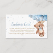 Teddy Bearエンクロージャカード、招待状詳細RSVP エンクロージャーカード (正面)