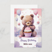 Teddy Bearグリーティングカード (正面/裏面)