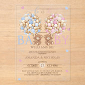 Teddy Bearジェンダーの発表 アクリル招待状 (正面)