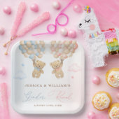 Teddy Bearジェンダーの発表 ペーパープレート (パーティー)